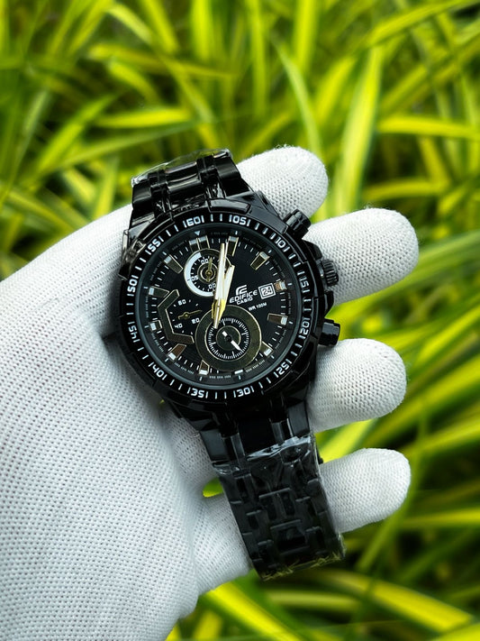 Casio Edifice Black Chronograph Stainless Steel Watch – Premium Edition